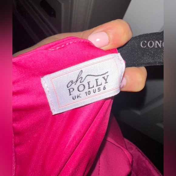 OH POLLY Mini Hot Pink Bodycon Dress - Picture 4 of 4